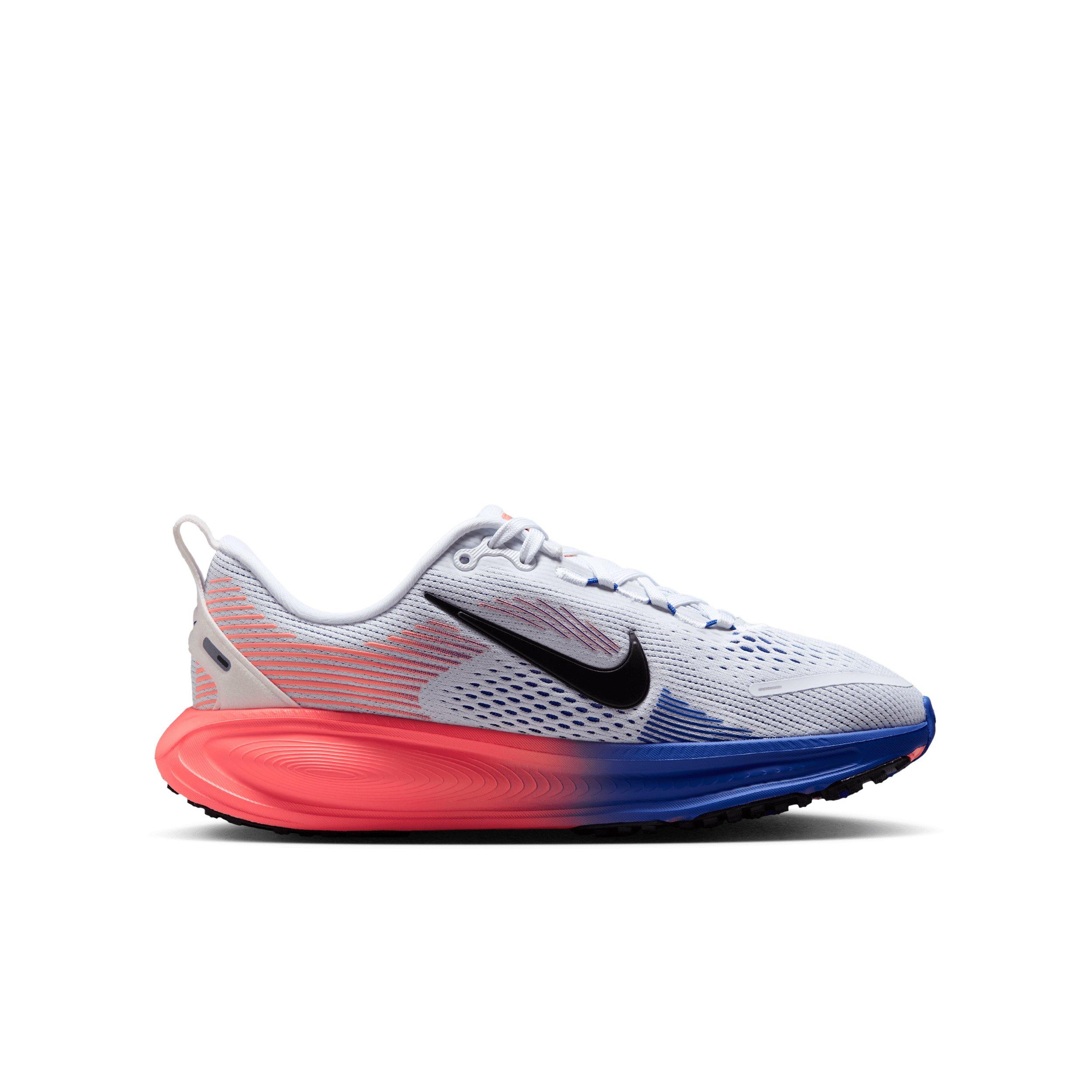 Nike Vomero 18 "White/Racer Blue/Atomic Pink/Black" Grade School Boys' Running Shoe - WHITE/BLUE/PINK/BLACK